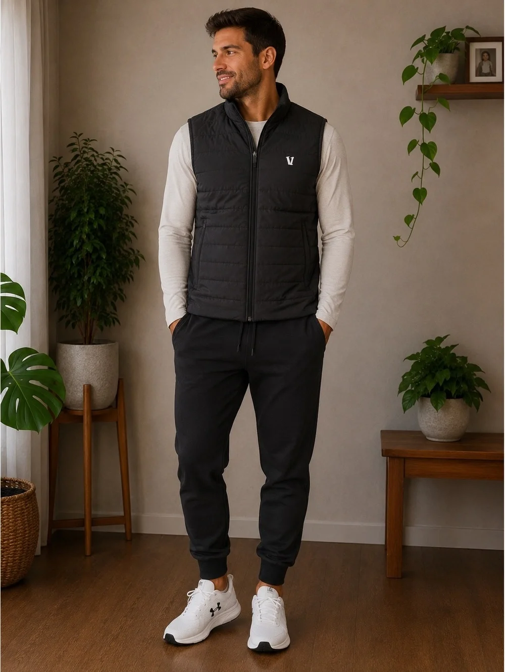 Vuori Mens Sunday Insulated Hybrid Vest; Black; M;  Performance Outdoor Golf